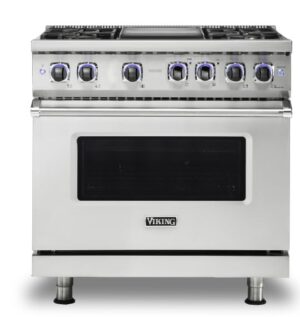 36"W./24"D. Gas Sealed Burner Range-6 Burners-Stainless