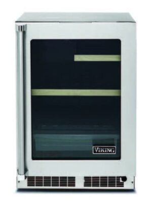 NEW 24"W. Refrigerator-Clear Glass Door-Stainless