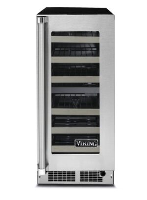 NEW 15"W. Wine Cellar-Clear Glass-Stainless